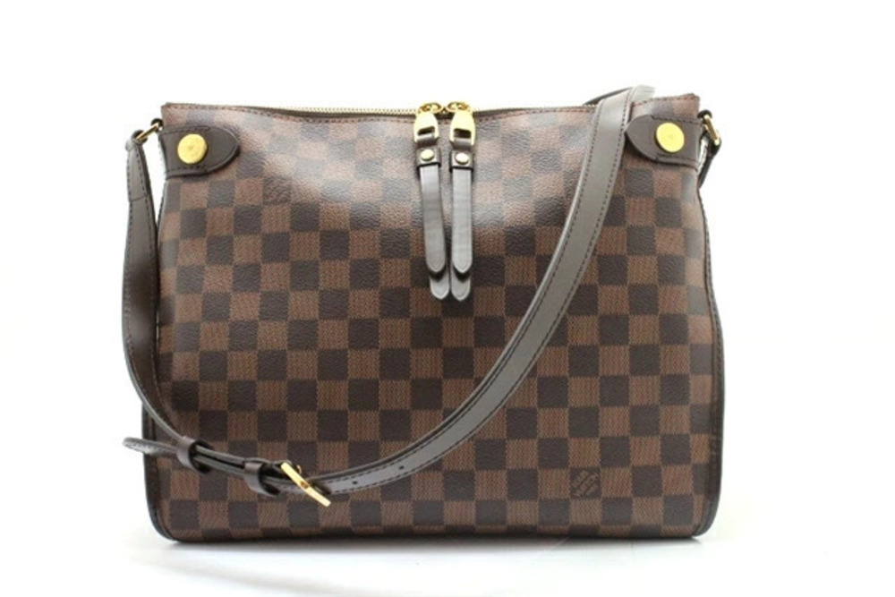 LOUIS VUITTON Duomo Shoulder Bag Damier Ebene Brown